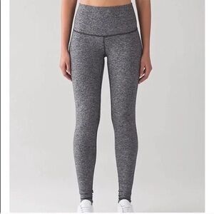 Lululemon Dark Heather Grey Wunder Under High Rise Leggings - Size 4